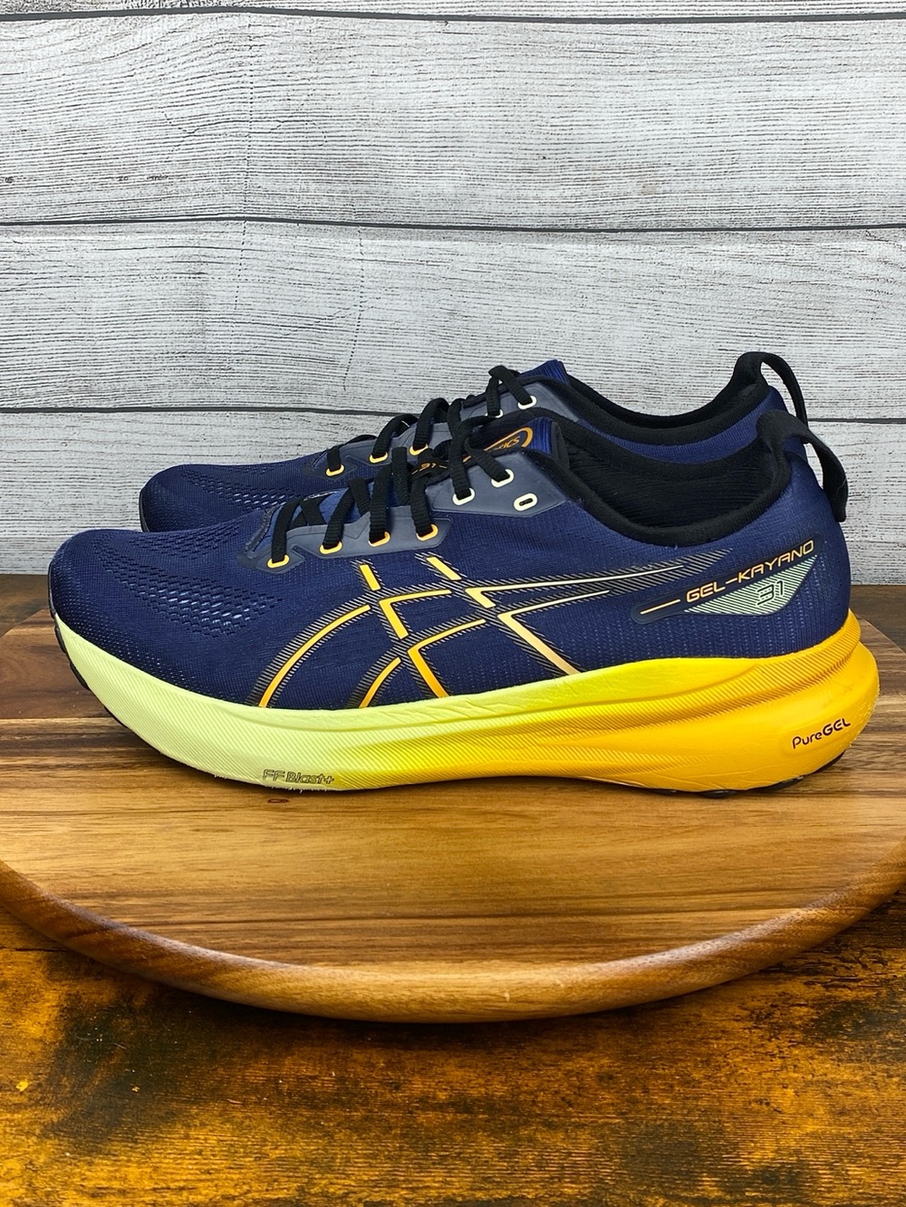 Asics Gel Kayano 31 Wide Indigo Blue Yellow Running Shoe 1011B869 Men’s Size 14